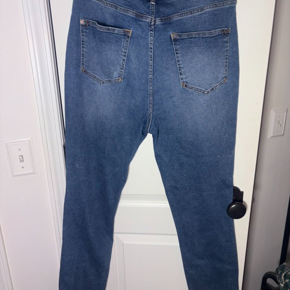 Pilcro and the Letterpress Blue Distressed Straight-Leg Jeans - Picture 7 of 14